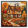 Autumn Cabin-11CT Stamped Cross Stitch 45*45cm/17.72*17.72in