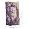 Diamond Painting - Full Round Drill - Cat and Flowers(Canvas|40*70cm)