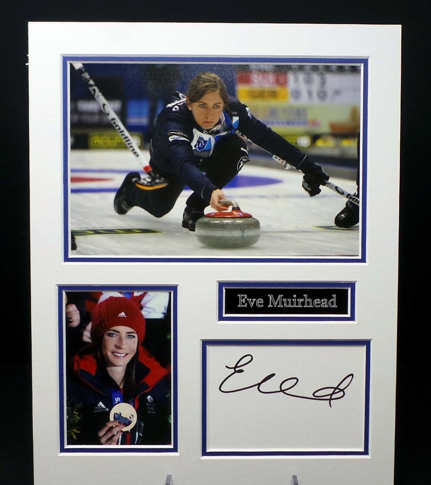 Eve MUIRHEAD Signed Mounted Photo Poster painting Display AFTAL RD COA SOCHI Olympic Bronze