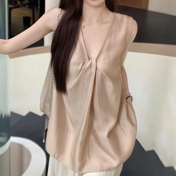 Sdrawing Sdrawing Winter New Fashion Casual Super Fire Age Reduction Ribs Simple Collar Pink Cotton Vest Woman