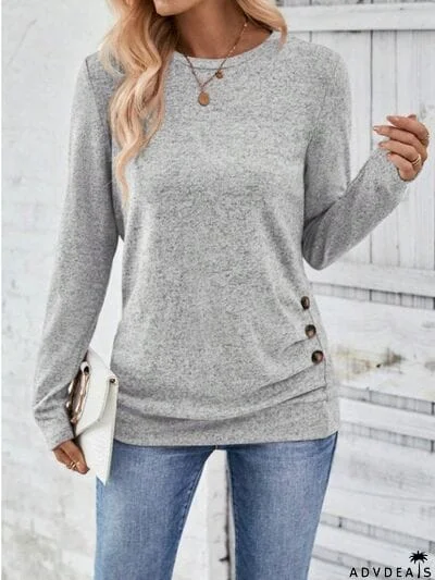 Round Neck Long Sleeve T-Shirt
