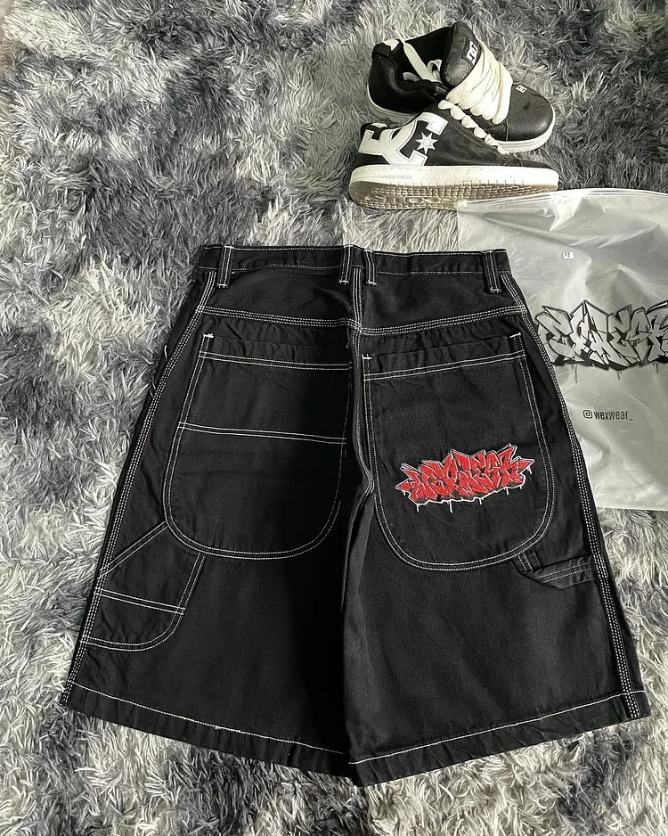 Lunitrix shorts fall casual outfits women 2025fall casual outfits women 2025 fall outfits korean shorts shorts shorts Harajuku Y2k Wexwear Embroidery Skateboarding Jeans Denim Shorts 2025 Baggy Gym Basketball Shorts Men Letter Graphic Streetwear