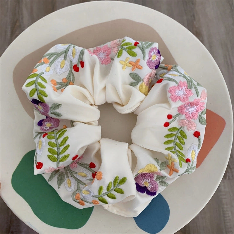 Elegant Minimalist Women’s Flower Cloth Hair Tie