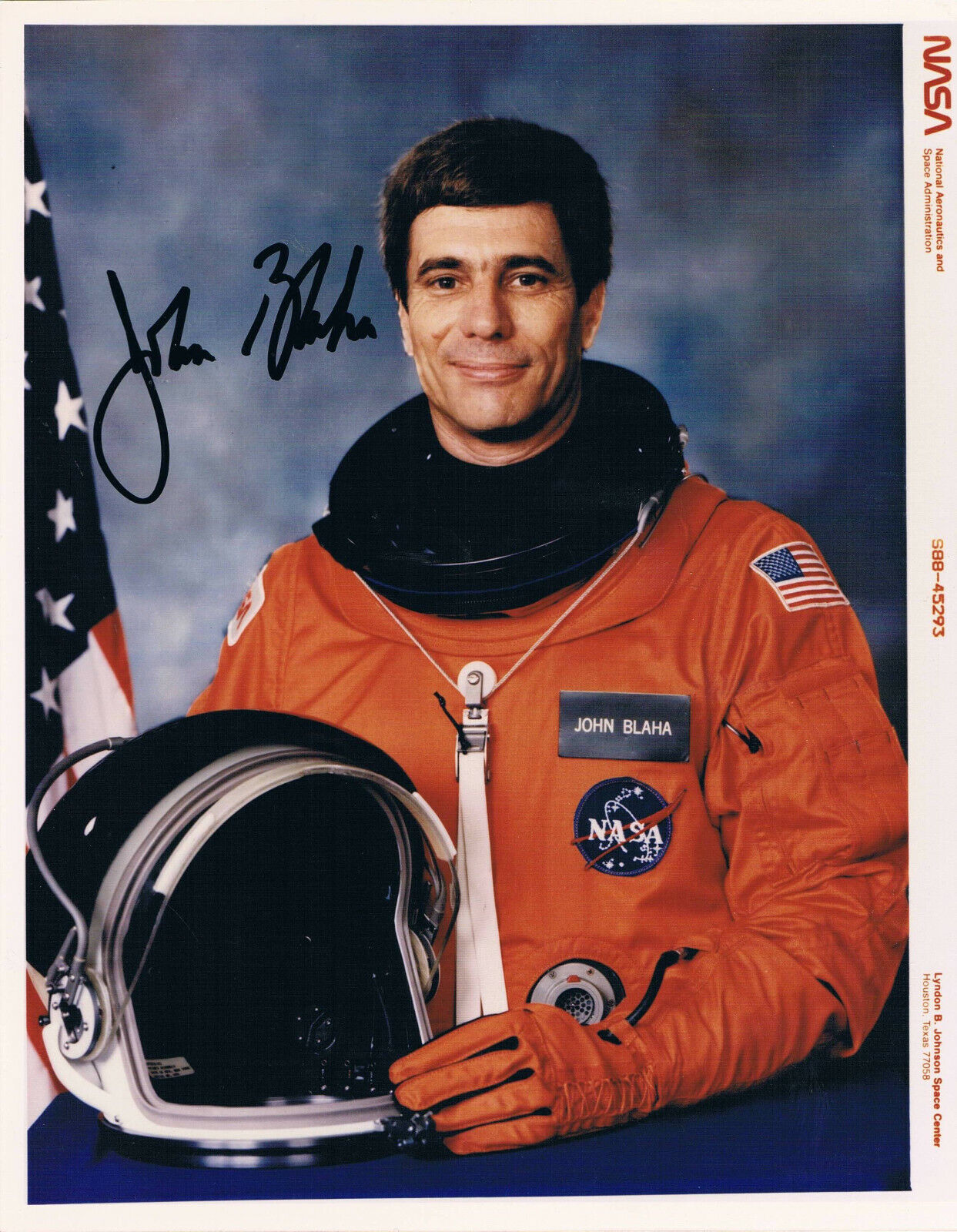 John E. Blaha 1942- genuine autograph signed NASA Photo Poster painting 8x10