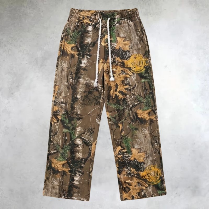 Street style camouflage print Pants