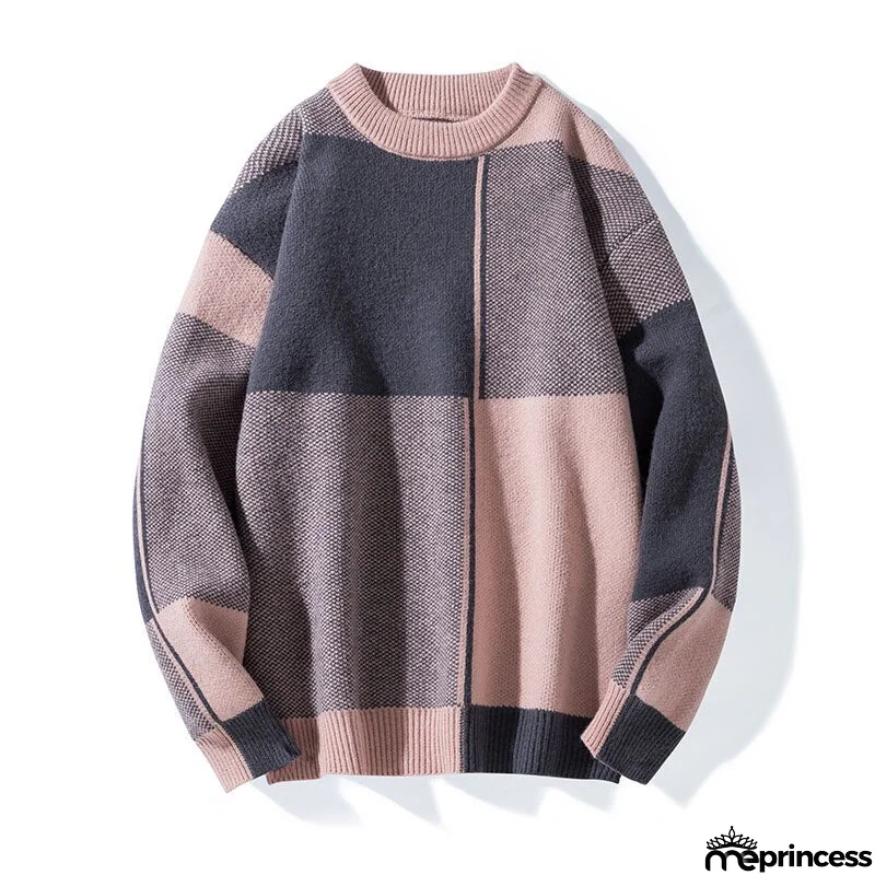 Men's O-Neck Acrylic Full Sleeve Pullovers Knitted Winter Sweater