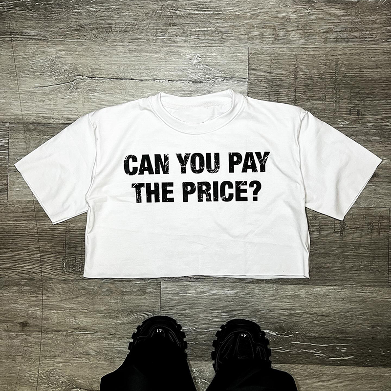 Sopula Can You Pay The Price Graphic Cropped T-Shirt - Sopula｜Premium Graphic Tees & Graphic Clothing