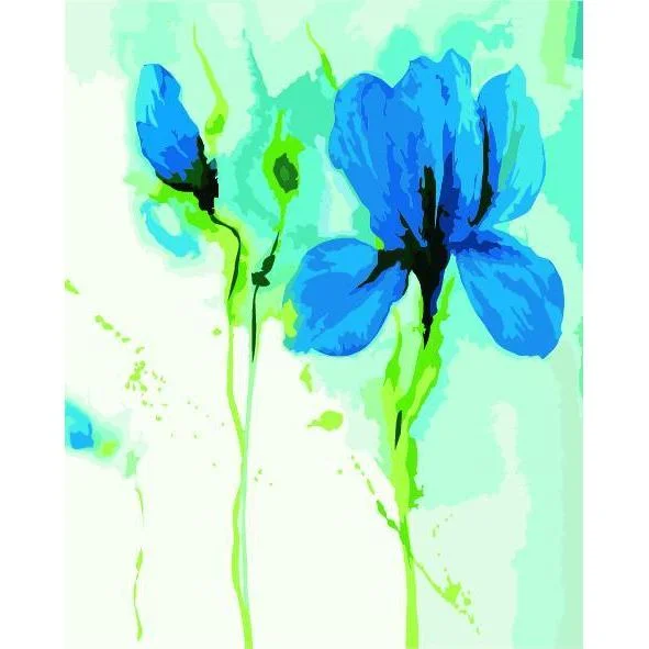 Flower Paint By Numbers Kits UK For Adult BR2009