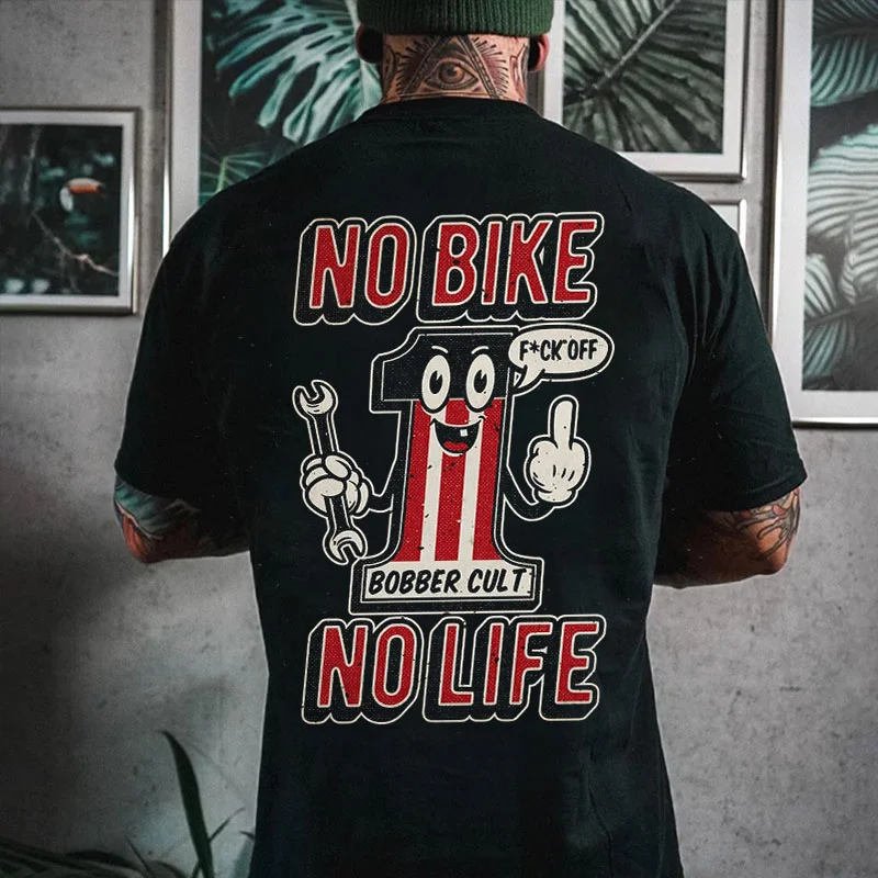NO BIKE NO LIFE Print Men's T-shirt