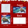 Snow Animals DIY Diamond Painting Greeting Cards with Envelopes