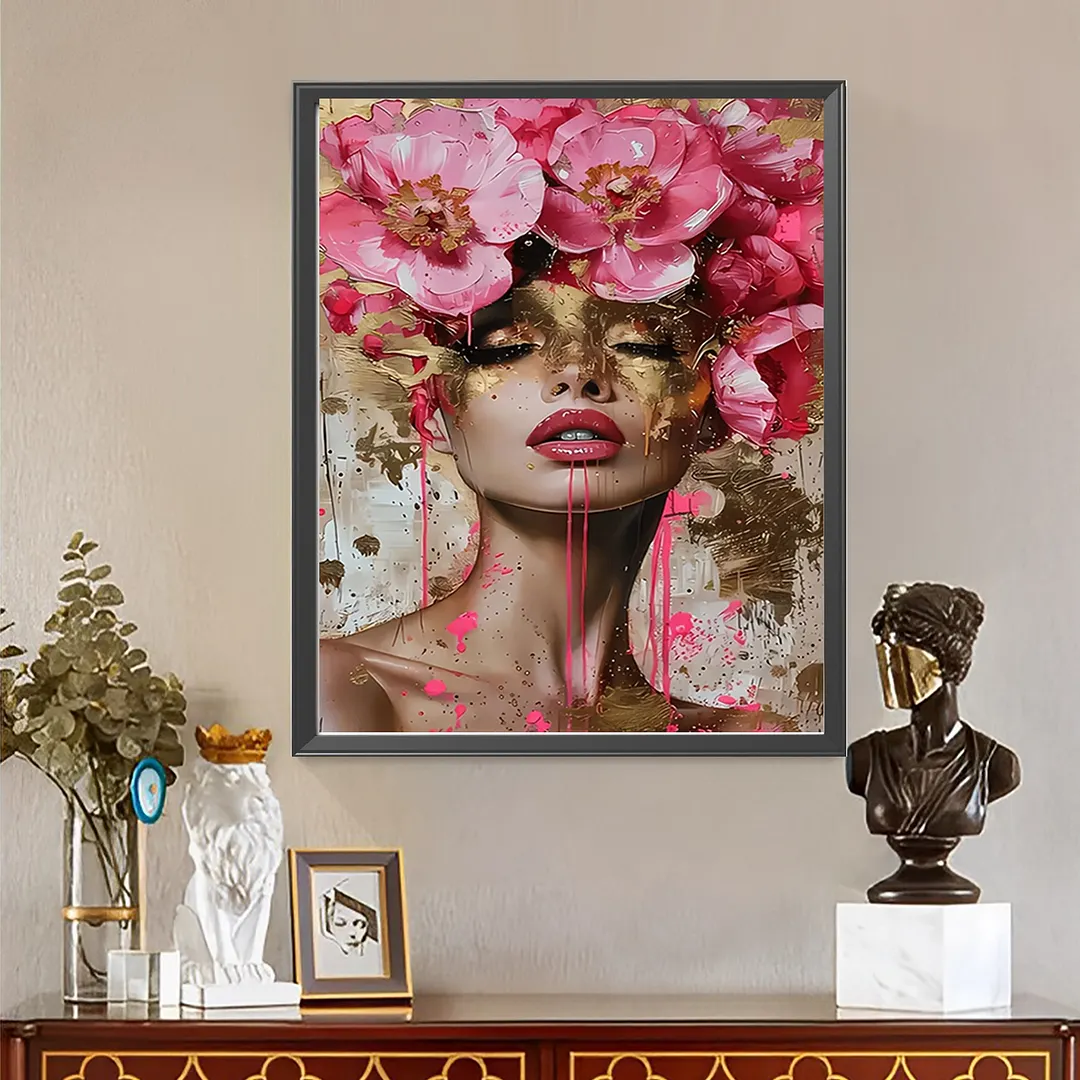 Elegant Woman DIY Paint By Numbers Kit on Canvas 40x50cm Without Frame Paint by Numbers Kits Drawing Paintwork for Beginners Adults Gift Home Wall Decor