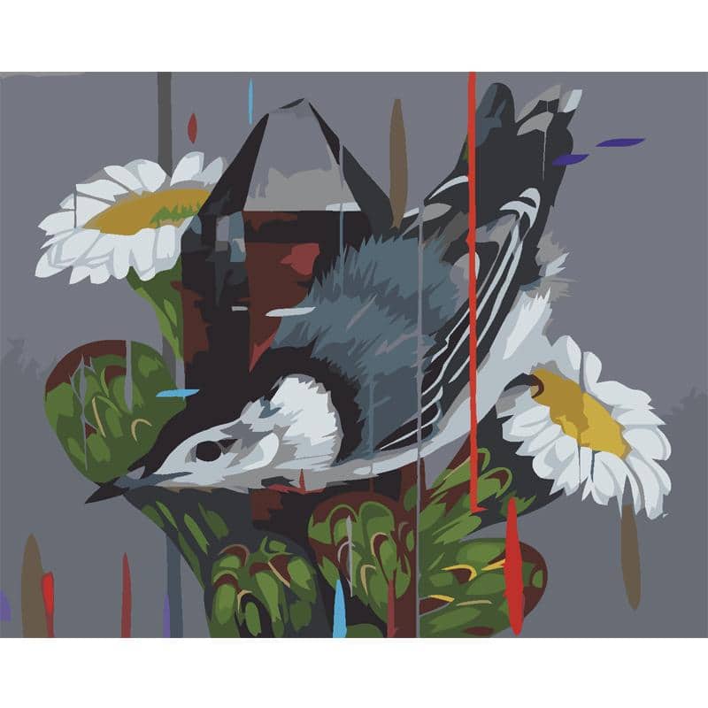 

Grey little Bird – Paint By Numbers - 40*50CM, 501 Original