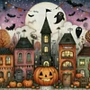 (Multi-Style) Halloween House-11CT Stamped Cross Stitch 50*50cm/19.69*19.69in