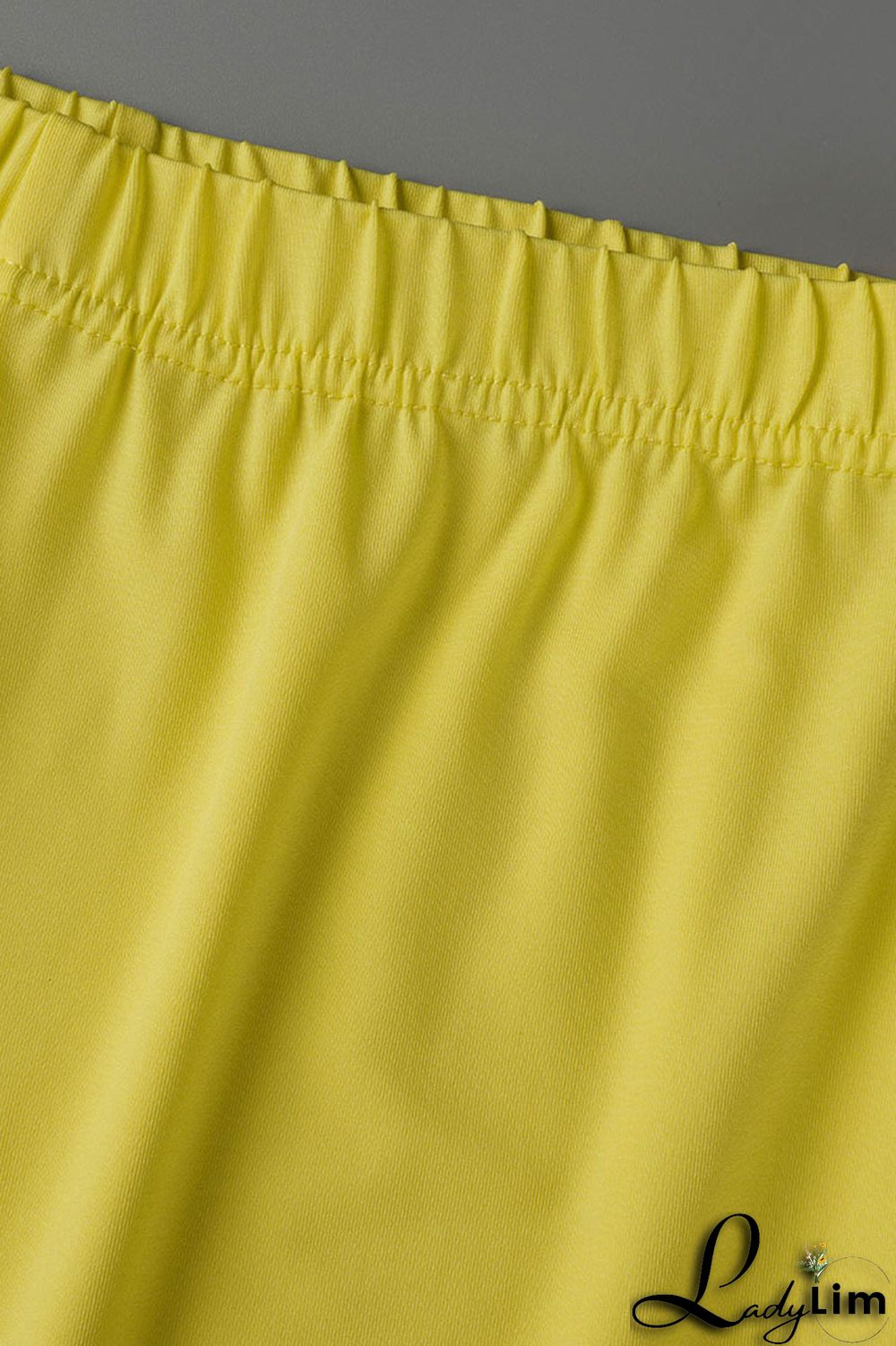 Tangerine Casual Solid Split Joint Asymmetrical Spaghetti Strap Sleeveless Two Pieces