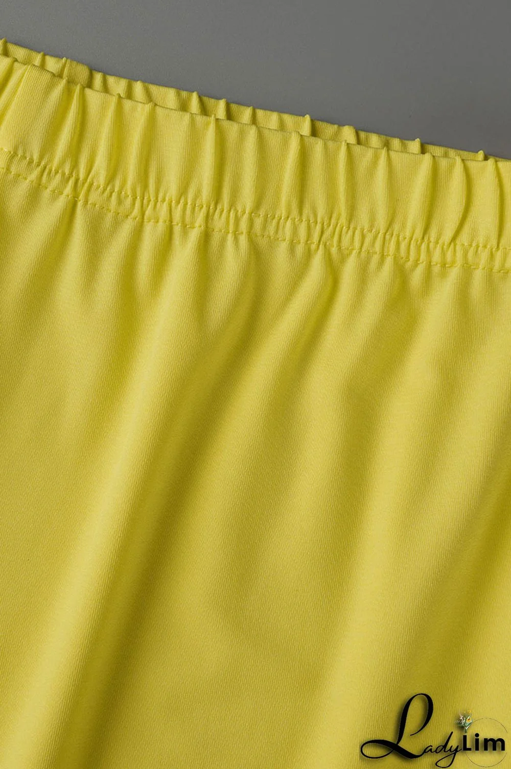 Tangerine Casual Solid Split Joint Asymmetrical Spaghetti Strap Sleeveless Two Pieces