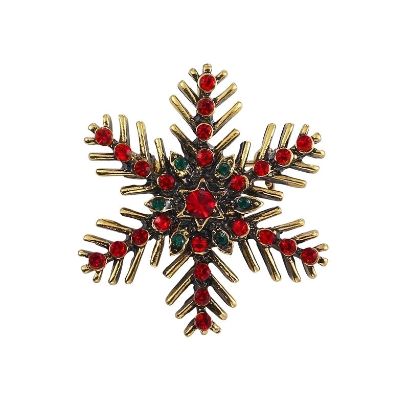 Fashion Pin Christmas Tree Alloy Plating Rhinestones Women’S Brooches