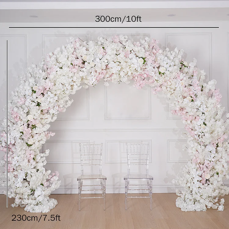 A7854 White Pink Cherry Blossom Flower Arrangment Decor Wedding Backdrop Arch