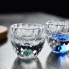 Turquoise Gold Foil White Wine Glass High-End Crystal Glass Tea Cup