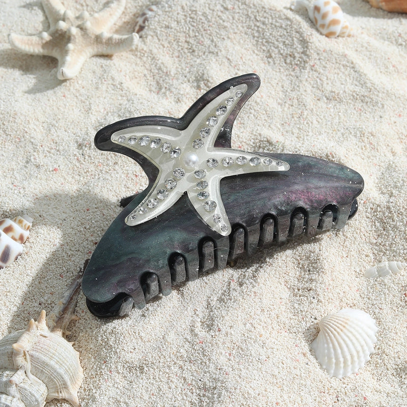 Women’s Casual Minimalist Streetwear Starfish Arylic Hair Claws