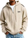 Men's Fashion Casual Sports Half-Zip Hooded Sweatshirt