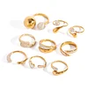 Stylish Bling Rhinestone Zircon 18K Golden Ring