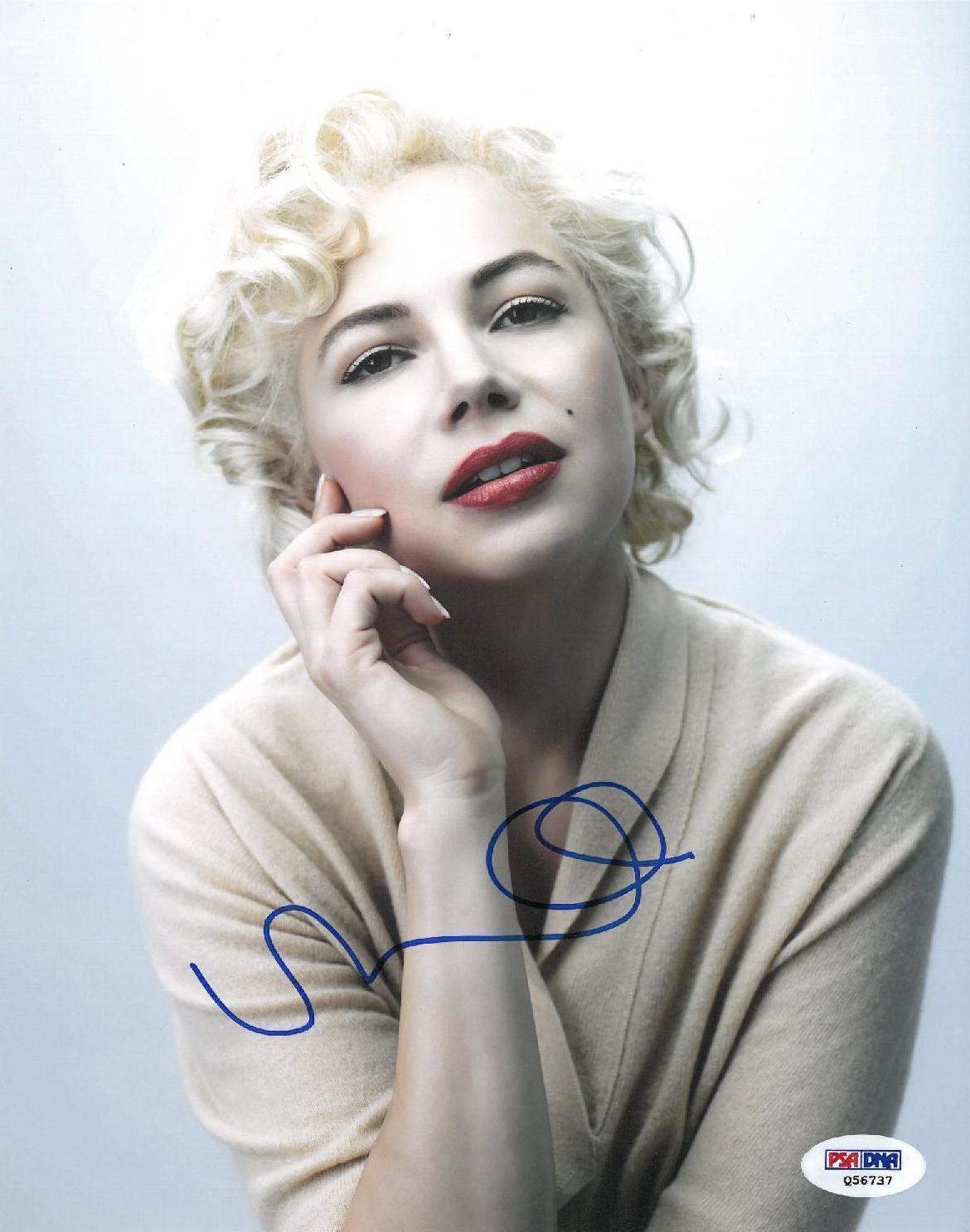 Michelle Williams Signed Marilyn Monroe Authentic 8x10 Photo Poster painting (PSA/DNA) #Q56737