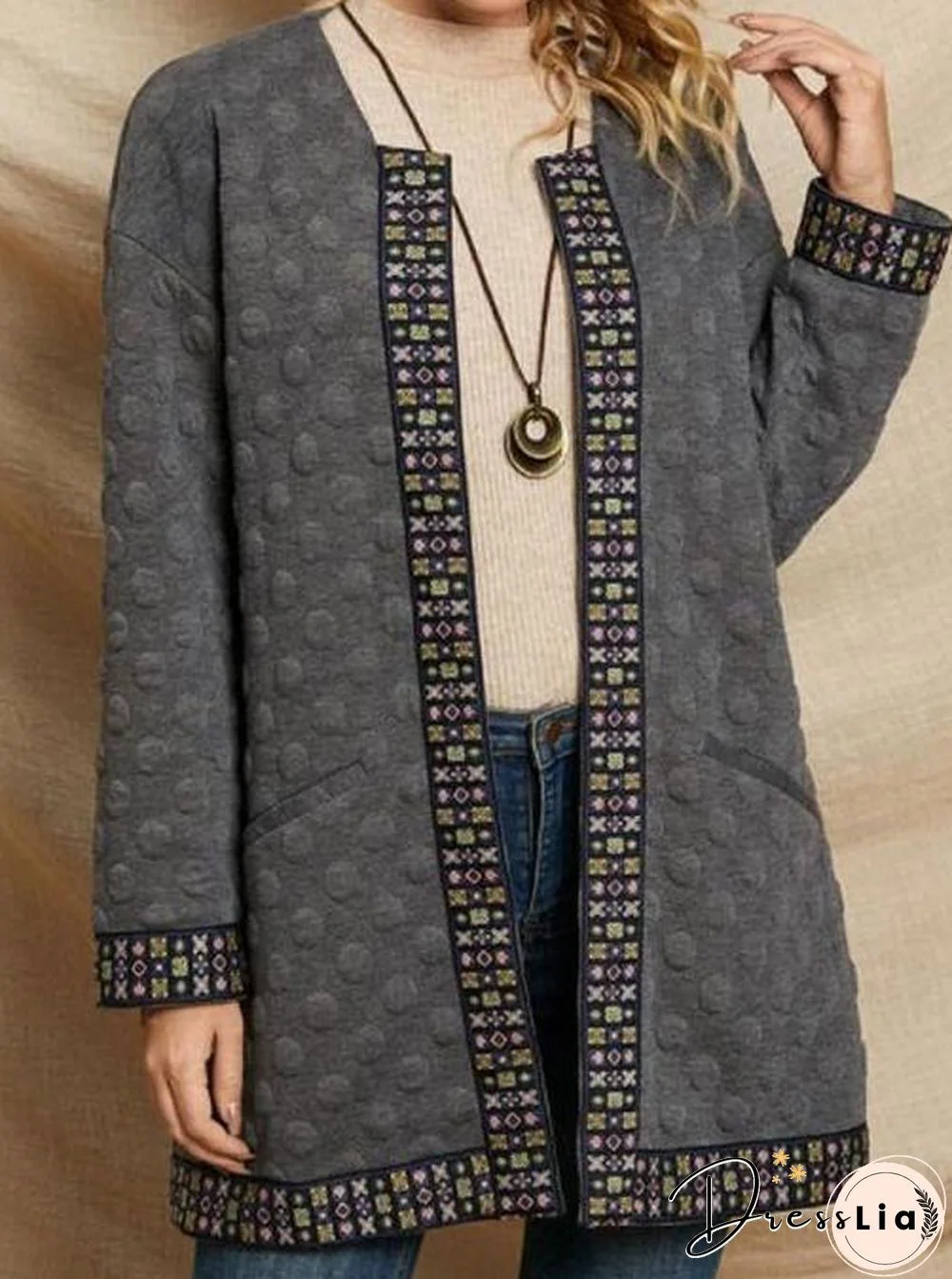 Lace Woven Loose Casual Cardigan Jacket