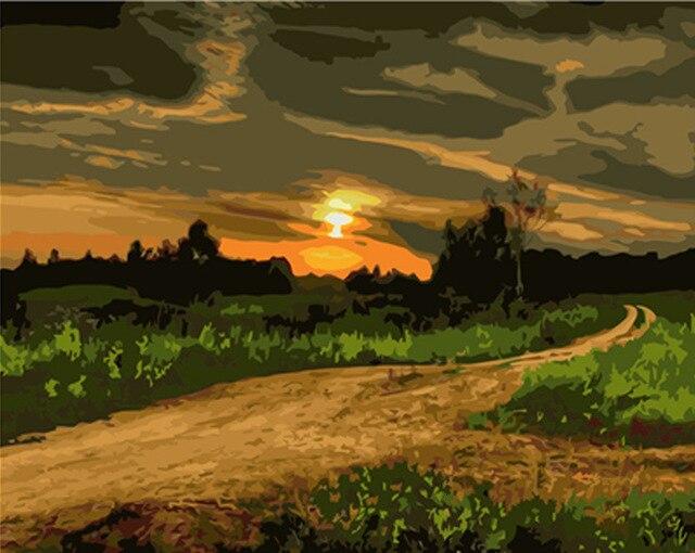 

Mystic Sunset Country – Paint By Numbers - 40*50CM, 501 Original