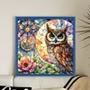 Glass Painting-Owl-11CT Stamped Cross Stitch 40*40cm/15.75*15.75in