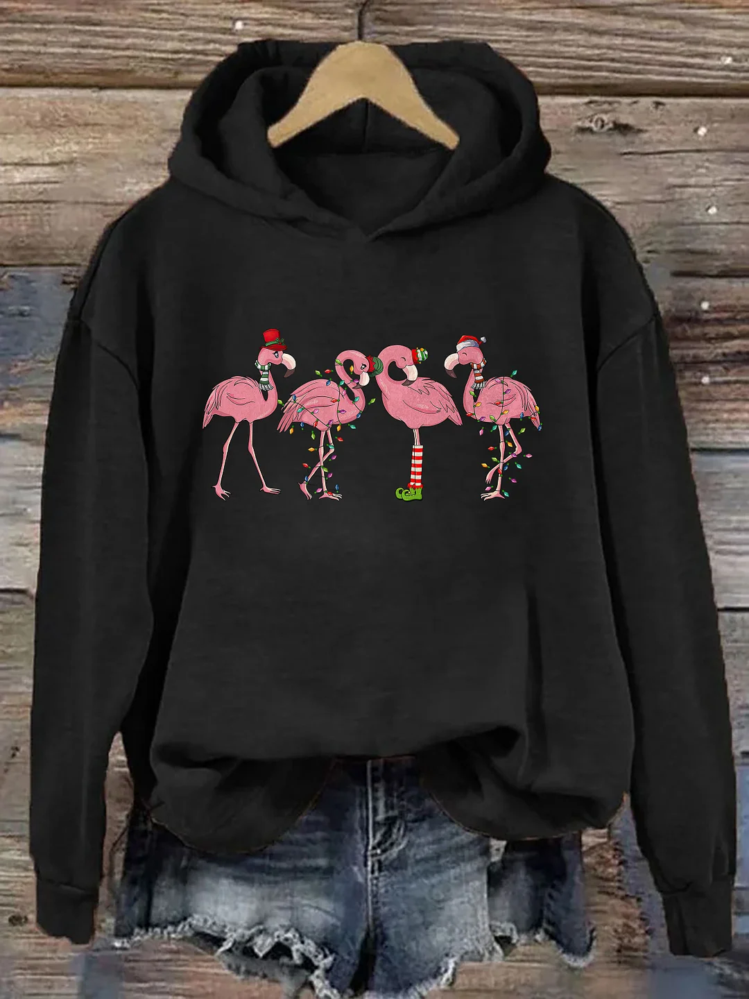 Flamingo Christmas Hoodie
