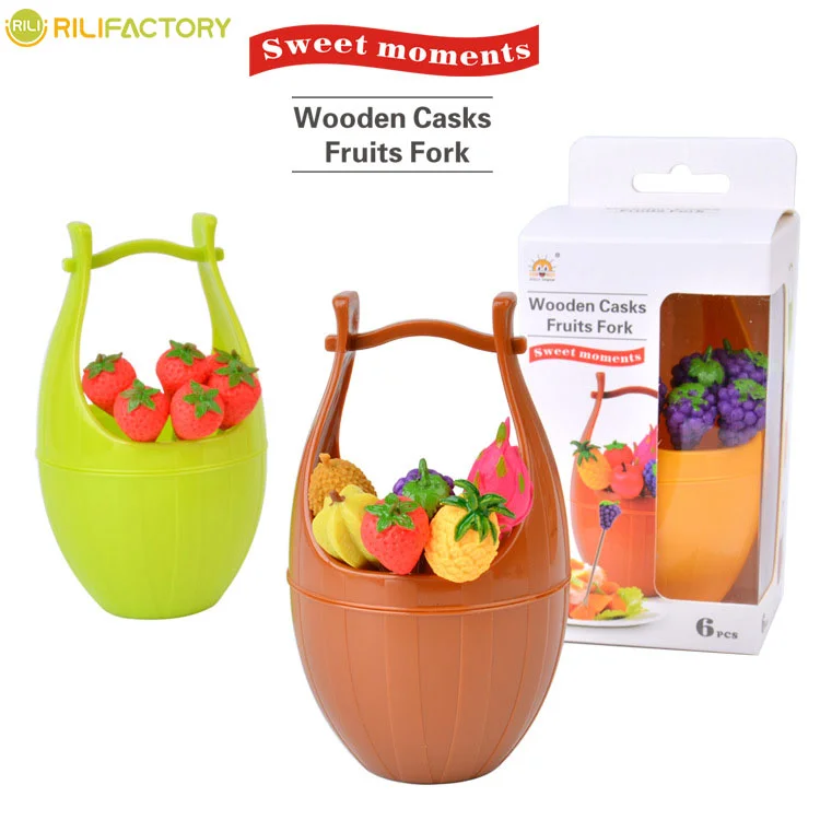 Wooden Casks Fruits Fork  Rilifactory