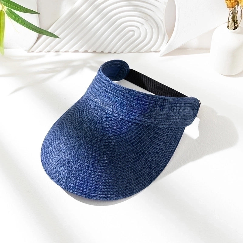 Women’s Basic Geometric Solid Color Straw Hat