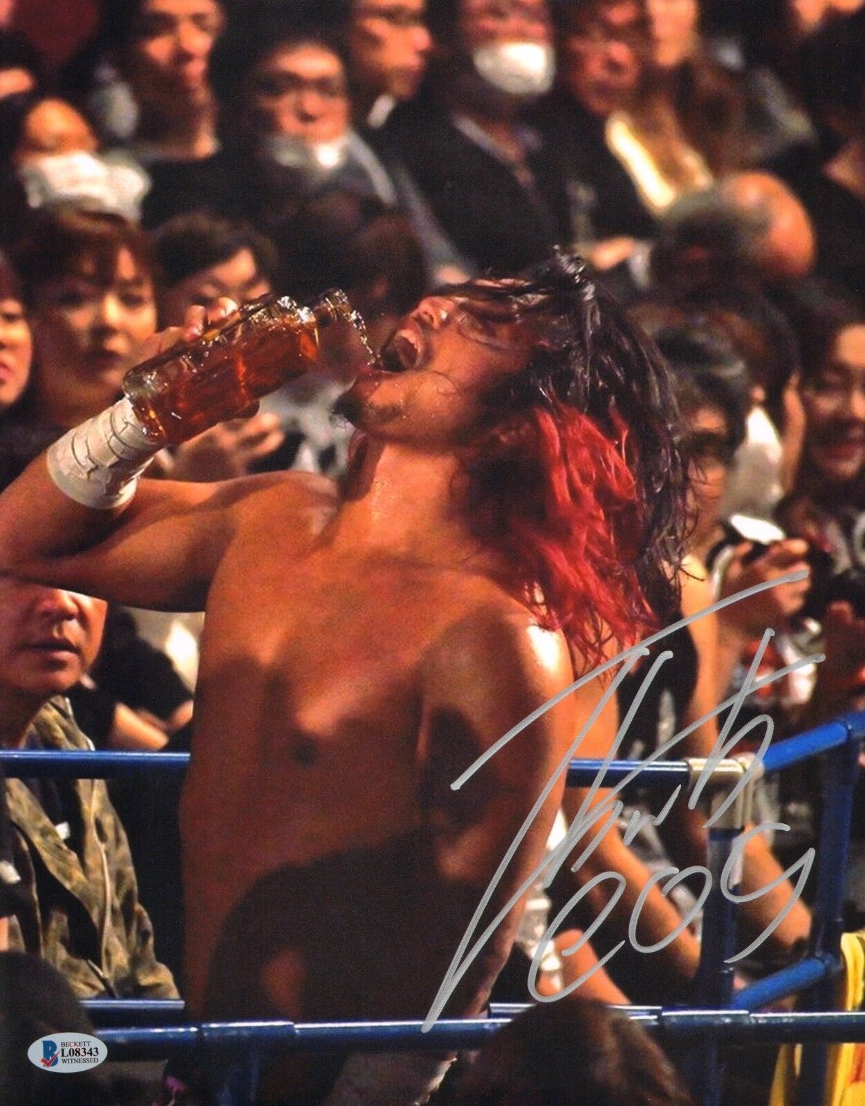 Hiromu Takahashi Signed 11x14 Photo Poster painting BAS COA New Japan Pro Wrestling LIJ Auto'd 1