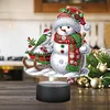 Acryl Weihnachten Schneemann doppelseitig - 5d DIY Bastellampe