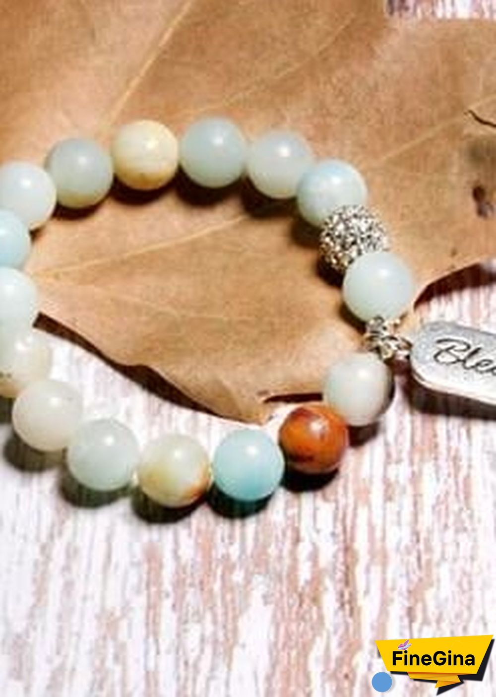 Boho Bracelet, Green Amazonite Blessed