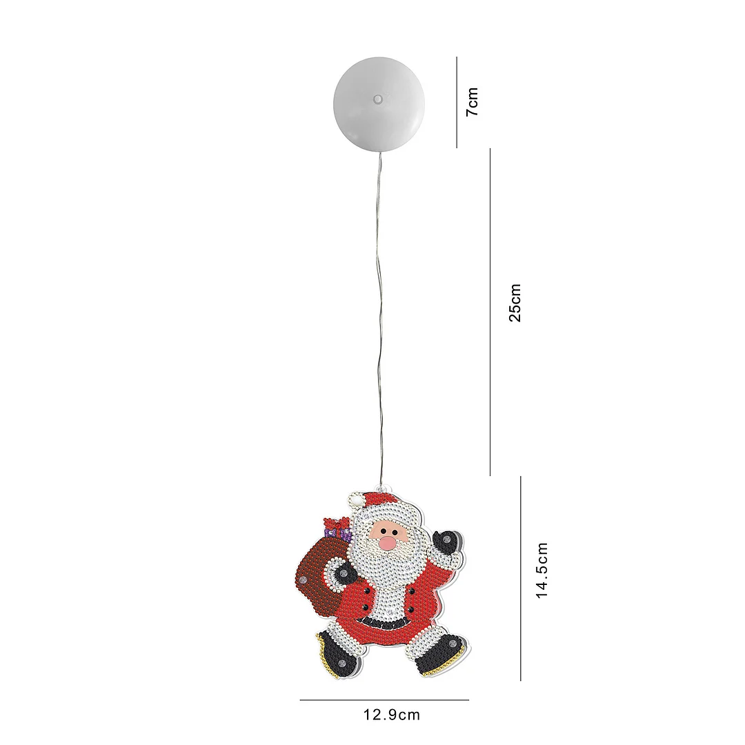 5D Christmas Diamond Painting Hanging Light Festive Rhinestone Lamp Pendant