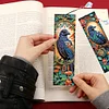 (US Local)4Pcs Special Shape Flowers Crows 5D DIY Diamond Painting Bookmark for Adults