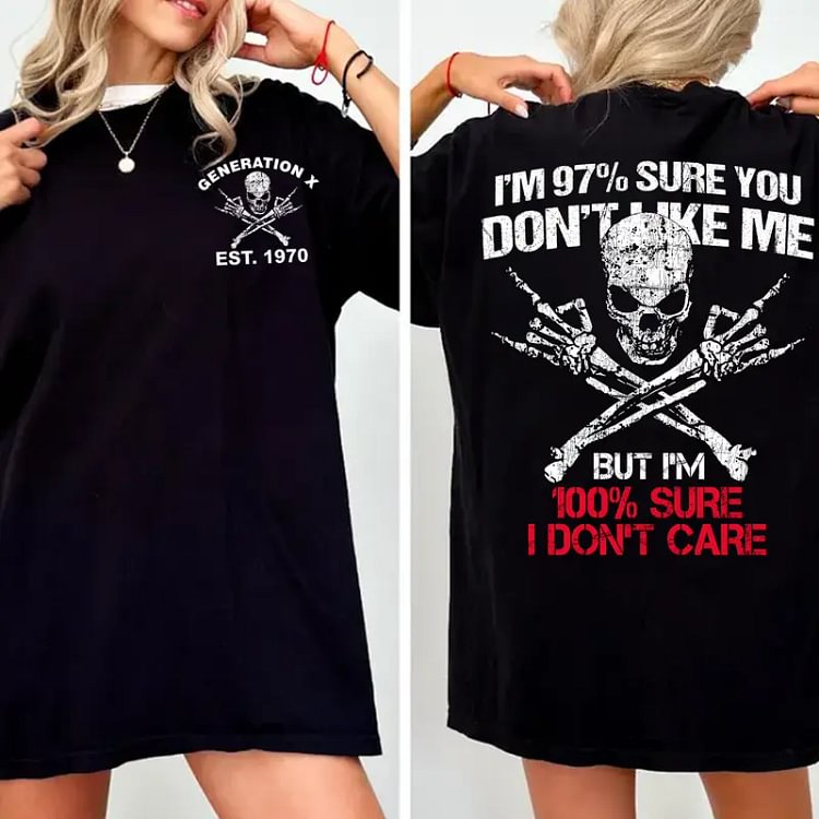 Personalized Generation X Skull Shirt &ndash; Custom Birth Year Unisex T-Shirt, Sweatshirt & Hoodie | Gen X Gift