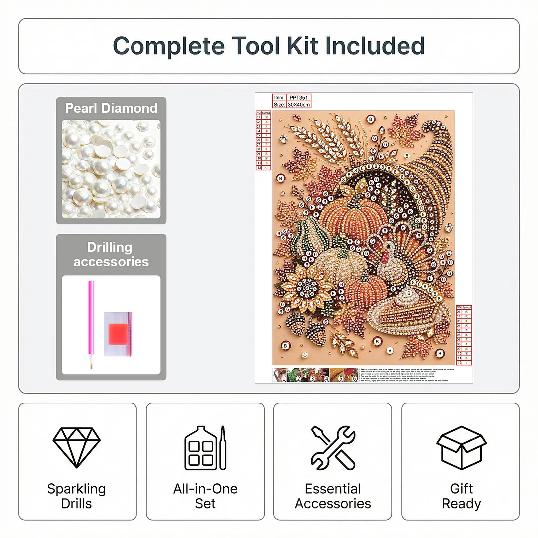 Pearl Painting Kit for Adults Thanksgiving Craft