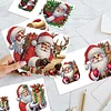 6PCS DIY Diamond Art Greeting Cards Santa Claus Congratulations Cards & Gift