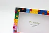 Starry Sky DIY Building Block Photo Frame Kit,Creative Handmade Assembled Photo Frame Handmade Craft Gift Home Tabletop Display Decor
