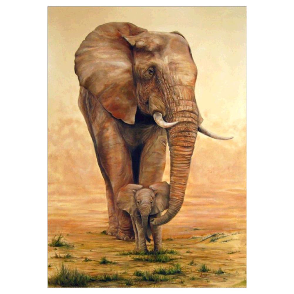 

Feeding Elephant - Round Drill Diamond Painting - 30*40CM, Round diamond 30*40cm, 501 Original