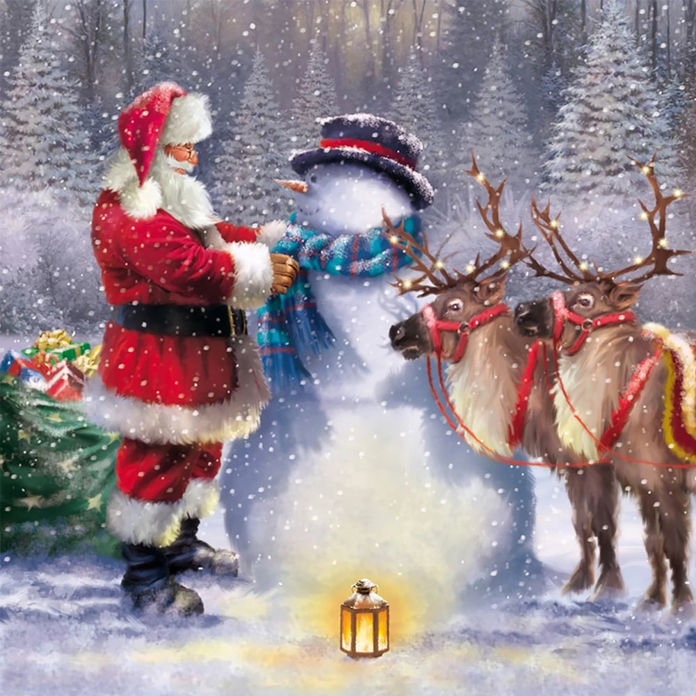 Christmas - Full Round - Diamond Painting(30*30cm)