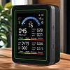 10 In 1 Multifunctional Air Quality Detector Type-C Charging Carbon Dioxide Airs Tester LCD Screen Portable Smartair Quality Tester for CO2 CO TVOC HCHO Temp AQI PM2.5 10 Detect