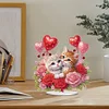 DIY Hugging Cat Acrylic Special Shape Diamond Painting Desktop Ornaments
