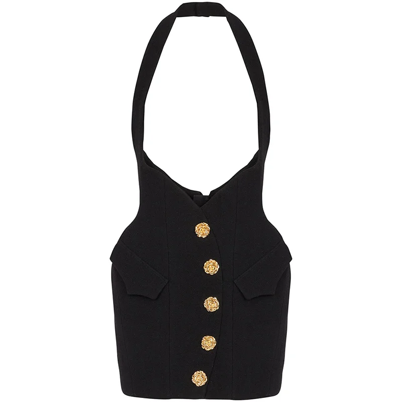 Nigikala Nigikala New Star Fashion Stumbling Color Metallic Rose Buckle Suit Jacket