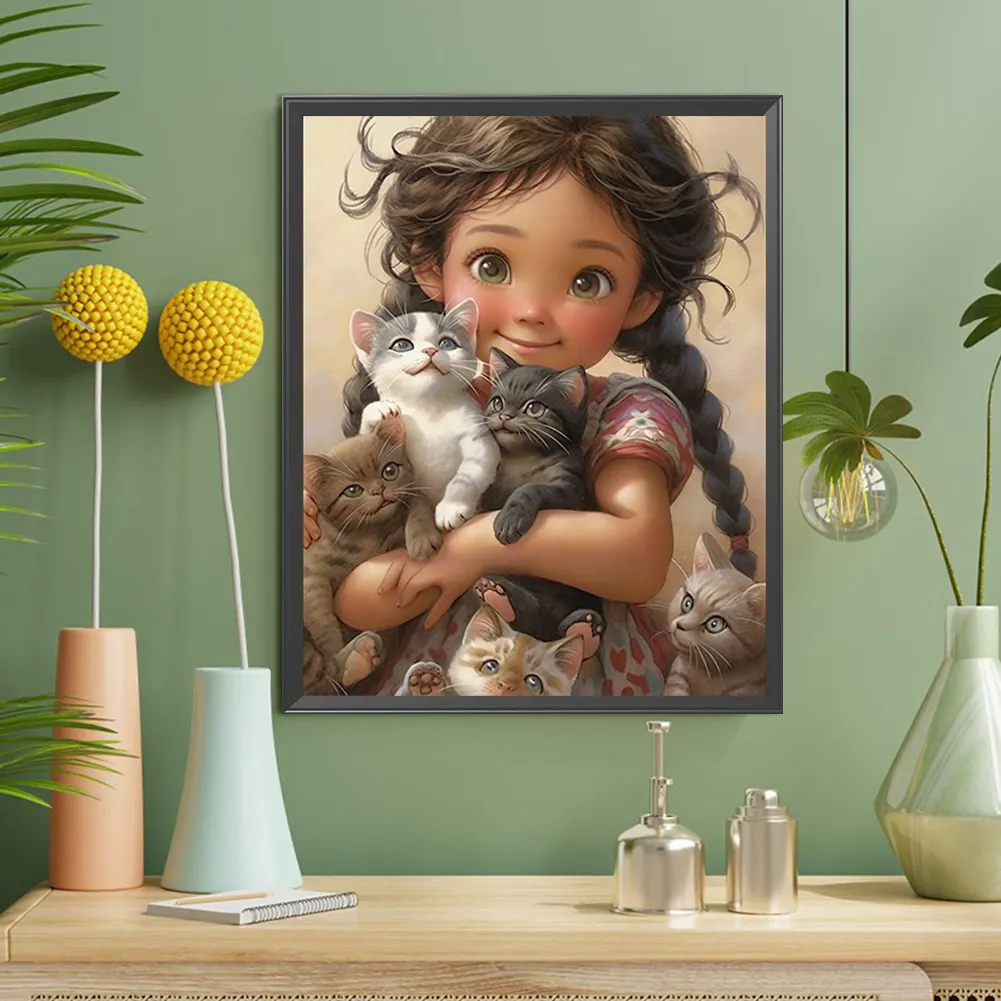 Full Round Diamond Painting 40*50cm - Sweet Girl