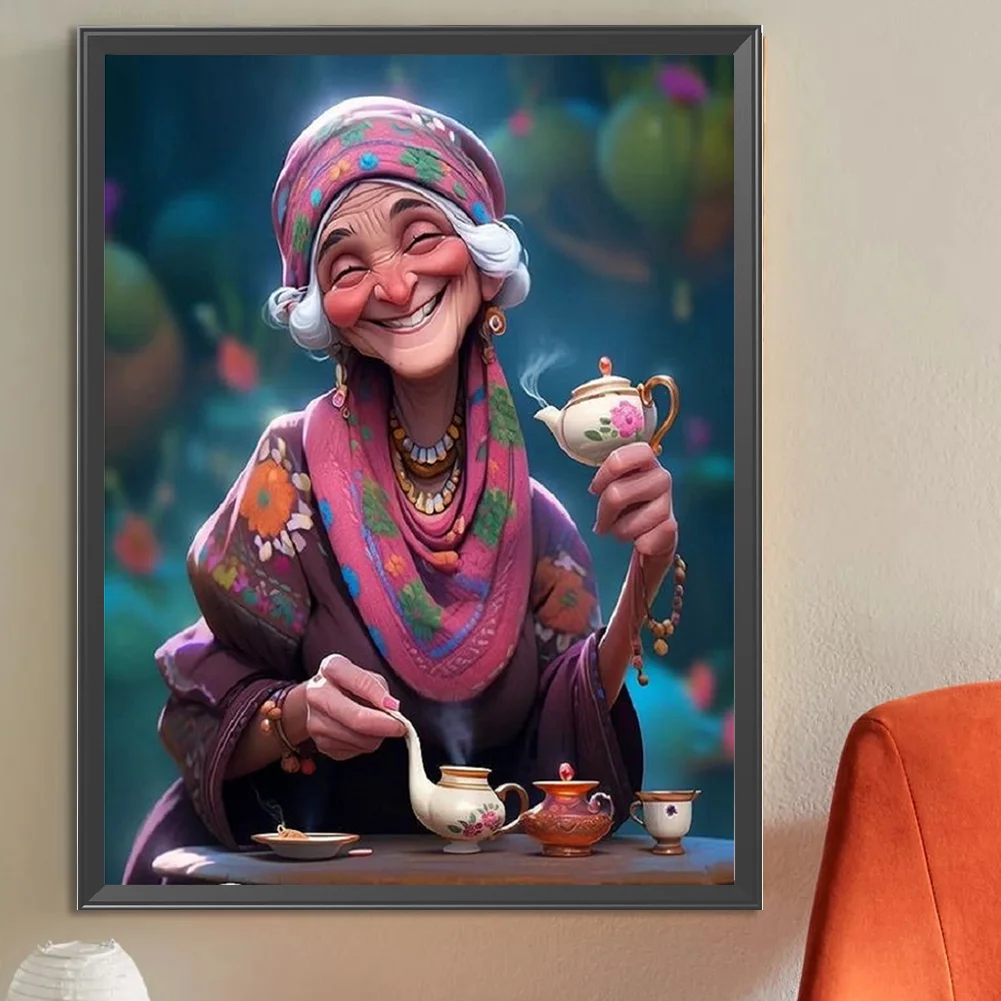 Diamond Painting - Full Square Drill - Kind Grandma(Canvas|30*40cm)