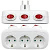 3 Horizontal Socket Power Adapter Power Converter Socket for Living Room Bedroom
