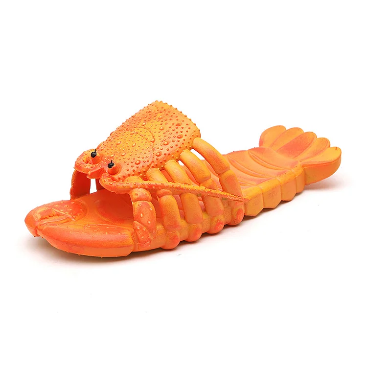 Lobster Slippers Unisex Funny Slides Animal Fishing Flops Summer Slippers Beach Shoes  Stunahome.com